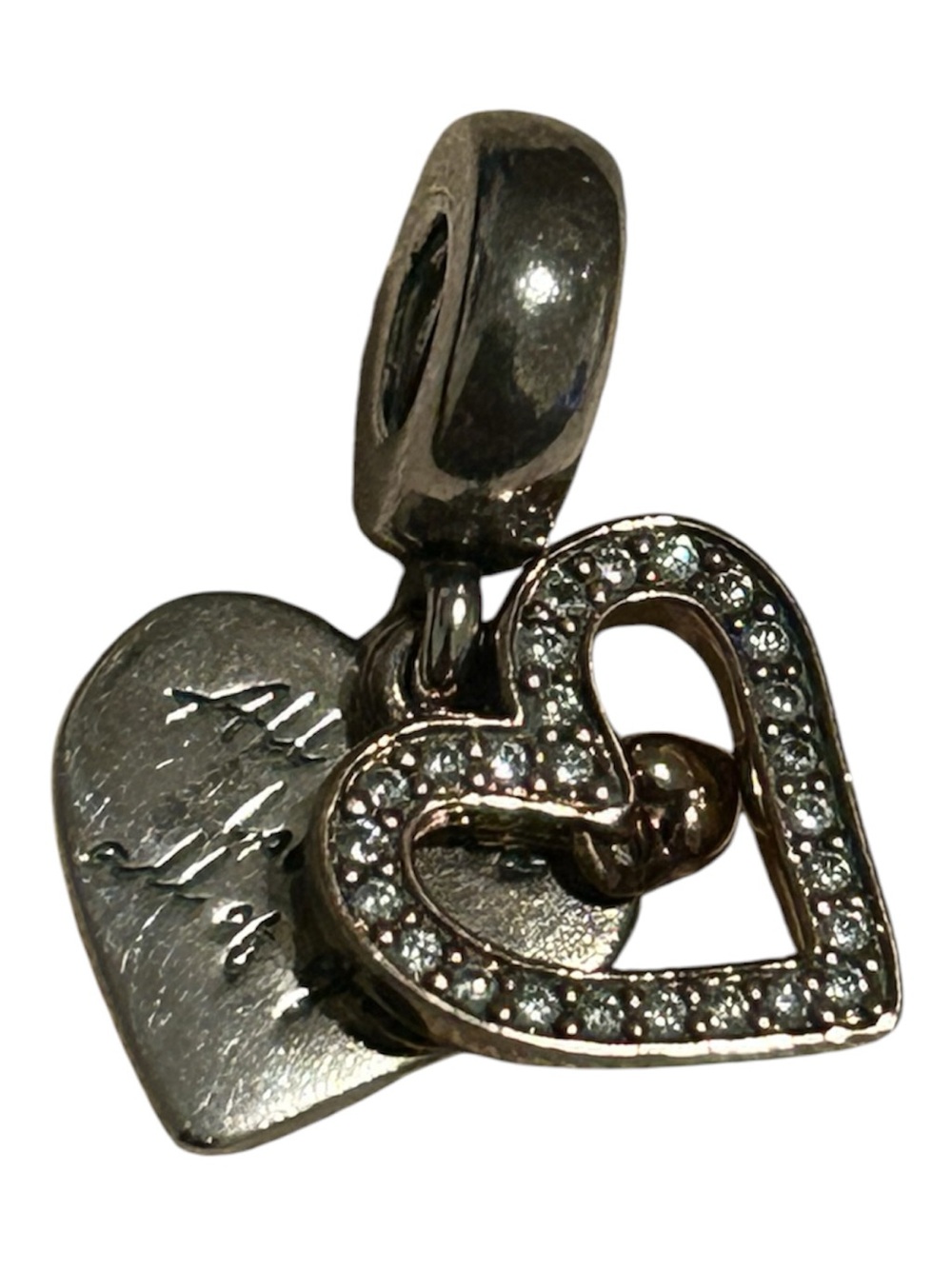 Pandora Sparkling Freehand Heart Dangle Charm